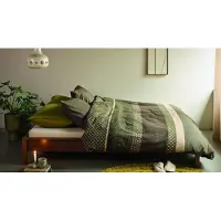 Beddinghouse Fera dekbedovertrek - Tweepersoons - 200 x 200/220 cm - Groen
