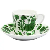 Gustavsberg Turtur Coffe Cup With Saucer Straight - Koffiekopjes Mix - 425330