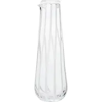 Broste Copenhagen Stripe karaf met dop 0,8 l Clear-white stripes