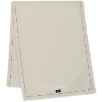 Lexington Organic Cotton Oxford Tafelloper Met Grove Steken 250x50 Cm - Tafelkleden & lopers Katoen Beige - 12333007-2000-RU10