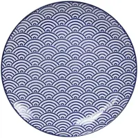 Tokyo Design Studio Nippon Bord 20,6 Cm Wave - Dinerborden Porselein Blue - 17954