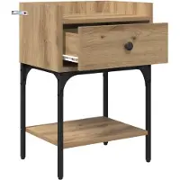 vidaXL Nachtkastje Artisan Eiken 40 x 29 x 60 cm Bewerkt hout