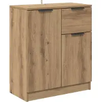 vidaXL Dressoir Artisan Eiken 60 x 30 x 70 cm Bewerkt hout