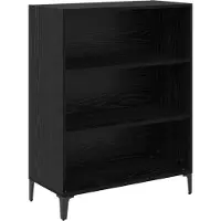 vidaXL Dressoir Zwart Eiken 69,5 x 32,5 x 90 cm Bewerkt hout