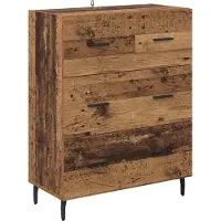 vidaXL Dressoir Oud Hout 69,5 x 34 x 90 cm Geengineerd Hout en IJzer