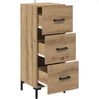 vidaXL Dressoir Artisan Eiken 34,5 x 34 x 90 cm Bewerkt hout