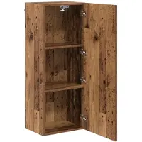 vidaXL TV Wandkast 40,5 x 30 x 102 cm Oud Hout Bewerkt hout