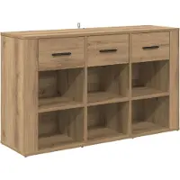 vidaXL Dressoir Artisan Eiken 100 x 30 x 59,5 cm Bewerkt hout