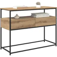 vidaXL Wandtafel Artisan Eiken 100 x 40 x 75 cm Bewerkt hout