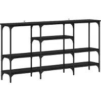 vidaXL Wandtafel Zwart eiken 160 x 29 x 80 cm Bewerkt hout