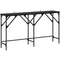 vidaXL Wandtafel Zwart Eiken 140 x 29 x 75 cm Bewerkt hout