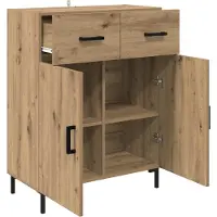 vidaXL Dressoir Artisan-Eikenhout, 69,5 x 34 x 90 cm, houtvezel