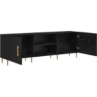 vidaXL TV Kast 150 x 30 x 50 cm Zwart eiken Bewerkt hout