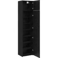vidaXL Dressoir 2 st Zwart Eiken 50 x 41 x 225 cm