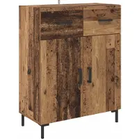 vidaXL Dressoir Oudhout 69,5 x 34 x 90 cm Bewerkt hout