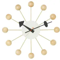Vitra Ball Clock Wandklok Natural Beech