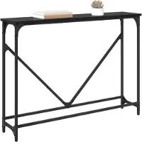 vidaXL Wandtafel Zwart Eiken 102 x 23 x 75 cm Bewerkt hout