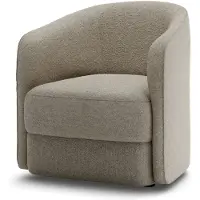 New Works Covent Loungestoel Smal - Fauteuils Bouclé Hemp - 42210NEBA003