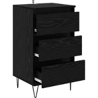 vidaXL Dressoir Zwart Eiken 40 x 35 x 70 cm Geengineerd Hout en IJzer