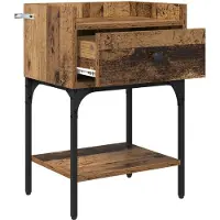 vidaXL Nachtkastje Oudhout 40 x 29 x 60 cm Bewerkt hout