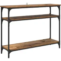 vidaXL Wandtafel Oud Hout 100 x 29 x 75 cm Bewerkt hout
