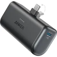 Anker Nano Powerbank (5.000 mAh, 22,5W, ingebouwde USB-C connector, zwart)