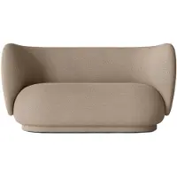 Ferm Living Rico bank bouclé 2-zits Bouclé sand