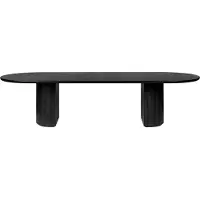 Gubi Moon Eettafel Elliptical Fineer Bruinzwart 298x101 Cm - Eettafels & bartafels Zwart Gebeitst Eiken Brown Black - 10042408