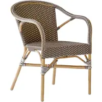 Sika-Design Madeleine Caféstoel Met Armleuning - Stoelen Rotan Taupe - 9187WHCP