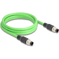 DeLOCK M12 8-pins A-gecodeerde industriële netwerkkabel | CAT5e | PUR | 2 meter