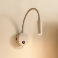 TK Lighting Wandlamp Lagos, dimbaar, crème / amber, Slaapkamer, metaal, wandlamp