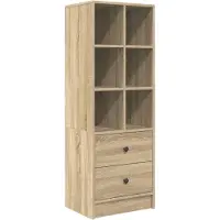 vidaXL hoge kast met lades, Sonoma-eikenhout, 45,5 x 34 x 127 cm