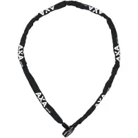Axa Fietsslotketting - - 120 cm - Stalen schakels 3,5 mm - Veiligheidsniveau 3 - Zwart - Polyester coating