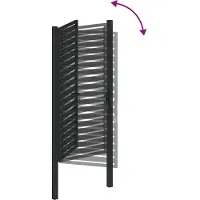 vidaXL Tuinhek afsluitbaar 100x180 cm aluminium zwart