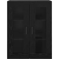 vidaXL Dressoir Zwart Eiken 69,5 x 34 x 90 cm Bewerkt hout