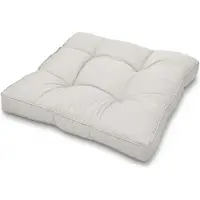 Beautissu loungekussen XLuna †“ zitkussen licht grijs 50x50 cm kussen in matraskussen kwaliteit