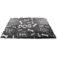 Martin Vetbed dog print grijs/wit gerecycled 75x50 cm