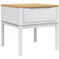 vidaXL Lamptafel FLORO 55x55x54 cm massief grenenhout wit