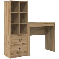 vidaXL Bureau Artisan Eiken 125,5 x 40 x 127 cm 2 st