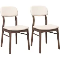 vidaXL Eetkamerstoelen met kussens 2 st massief hout rubber bruin