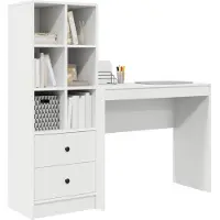 vidaXL Bureau Wit 135,5 x 40 x 127 cm 2 st