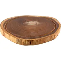Mustang Snijplank Acaciahout – Ø35-40 cm – Robuuste Houten Serveerplank met Sapgeul
