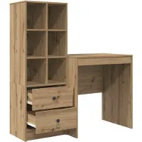 vidaXL Bureau Artisan Eiken 115,5 x 50 x 127 cm 2 st