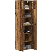 vidaXL Opbergkast 2 st Oudhout 70 x 42,5 x 225 cm