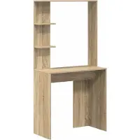 vidaXL Bureau met plank met opslag met de deur 2 st Sonoma Eik