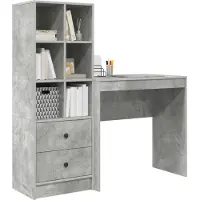 vidaXL Bureau Beton Grijs 125,5 x 40 x 127 cm 2 st