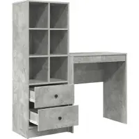 vidaXL Bureau Beton Grijs 115,5 x 40 x 127 cm 2 st