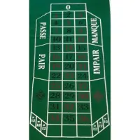 HOT Games Roulette-kleed 180x90cm.groen vilt bedr..