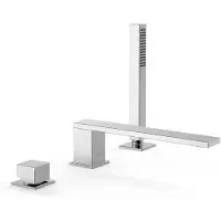 Tres Cuadro Badmengkraan voor randset met handdouche Chroom 00616104