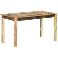 vidaXL Eettafel 140x70x76 cm massief gerecycled hout